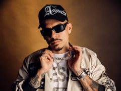 Angeles White Thunder Suede Snapback- Glow In the Dark