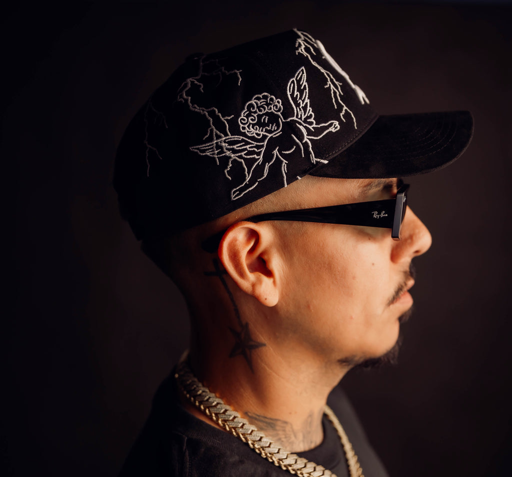 Angeles White Thunder Suede Snapback- Glow In the Dark