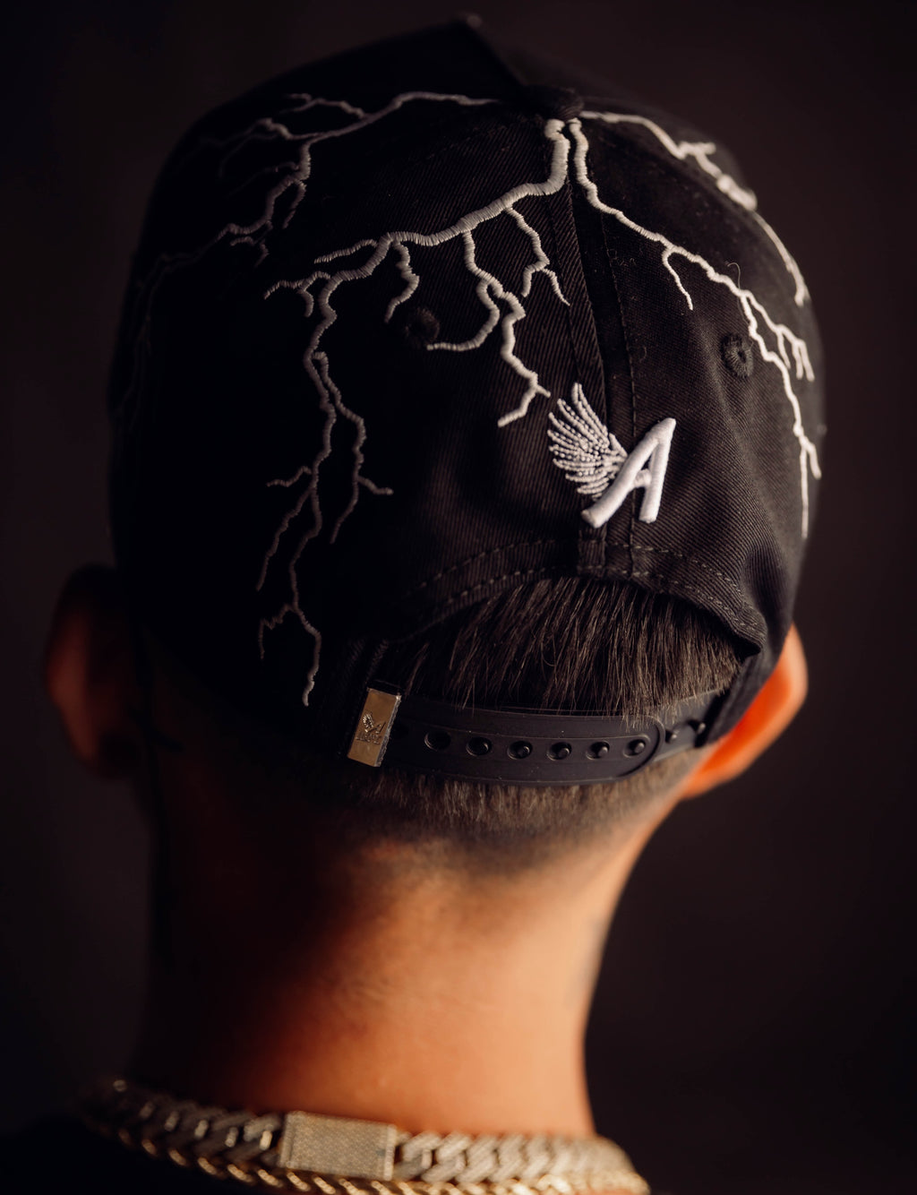 Angeles White Thunder Suede Snapback- Glow In the Dark