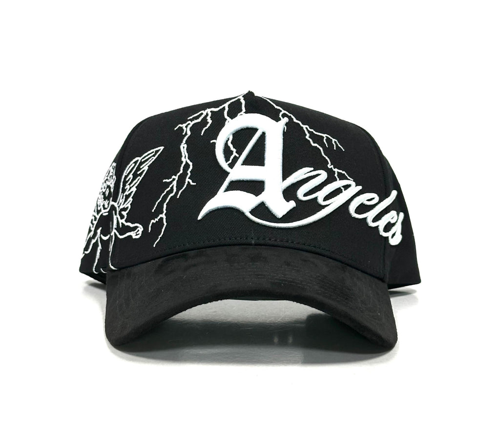 Angeles White Thunder Suede Snapback- Glow In the Dark
