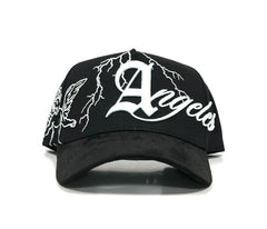 Angeles White Thunder Suede Snapback- Glow In the Dark