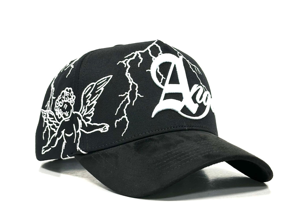 Angeles White Thunder Suede Snapback- Glow In the Dark