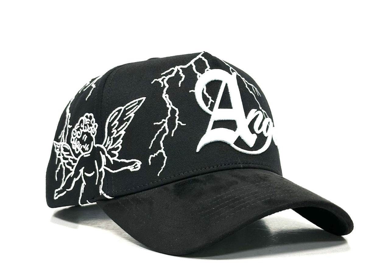 Angeles White Thunder Suede Snapback- Glow In the Dark