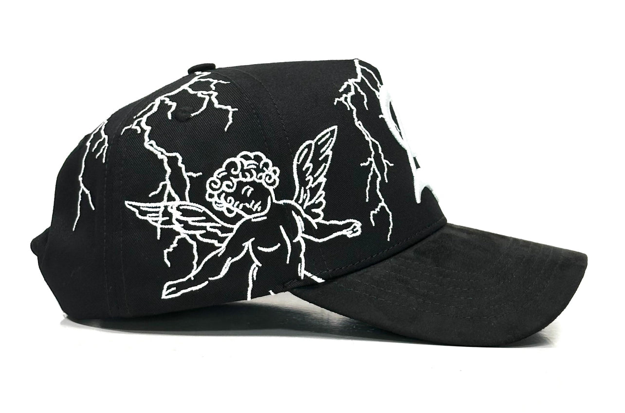 Angeles White Thunder Suede Snapback- Glow In the Dark