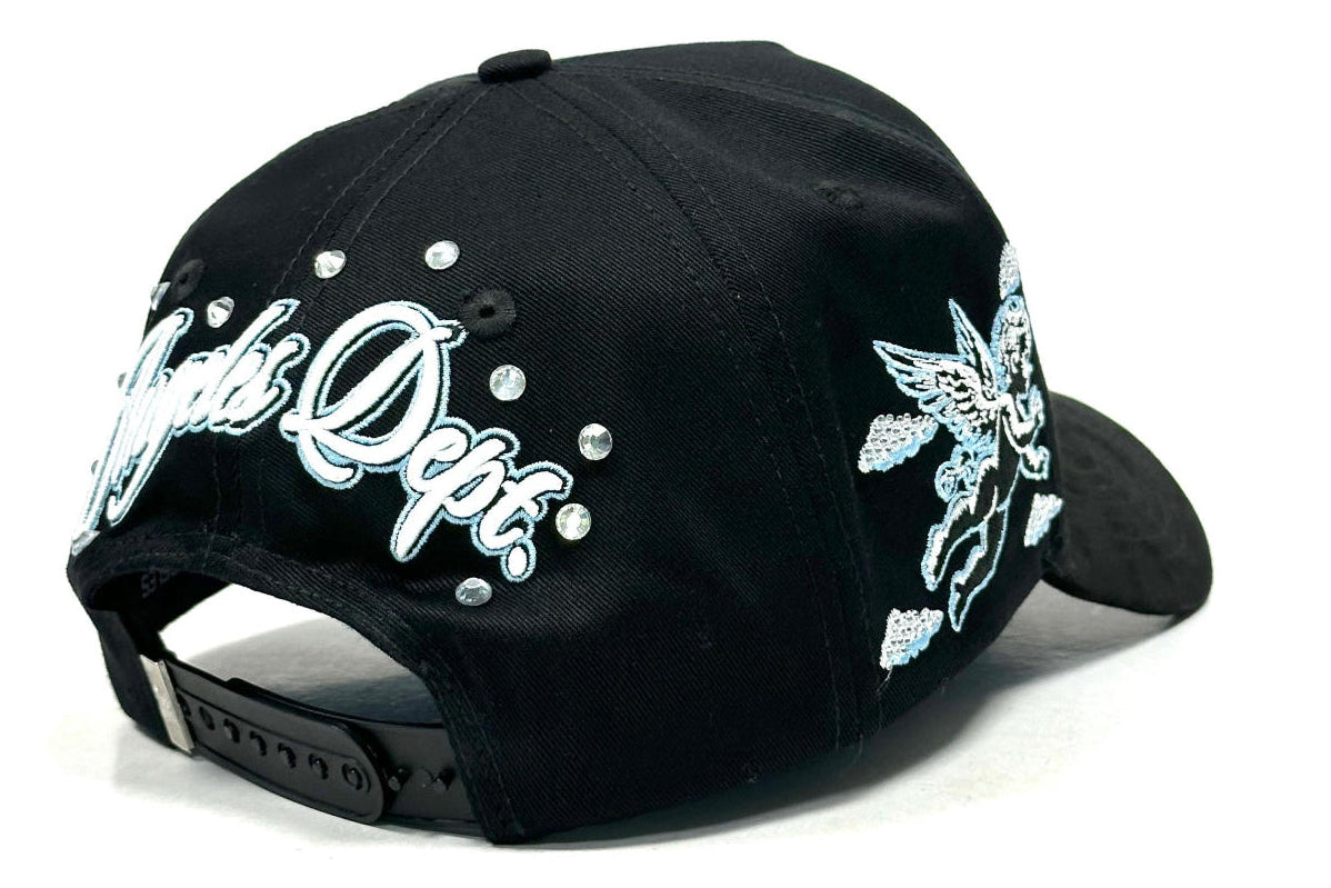 Fallen Angel Rhinestone Fallen Angel Rhinestone Snapback- Black – Angeles Dept.